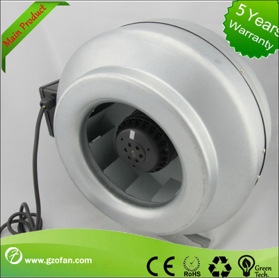 200mm In-Line Centrifugal Fan Painted Sheet Metal For Ceiling Wall Mount